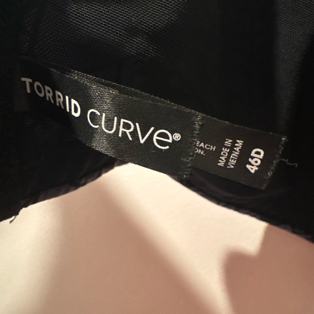 Torrid Curve Black Bra 46D Bats Spider Web Design Women’s Underwire - Picture 5 of 8